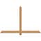 Ekena Millwork Eugene Smooth Timber Gable Bracket, Western Red Cedar, 60"W x 40"H x 1 1/2"D x 3 1/2"F, 16/12 Pitch GBW060X40X0204EUG00SWR - alternate 1